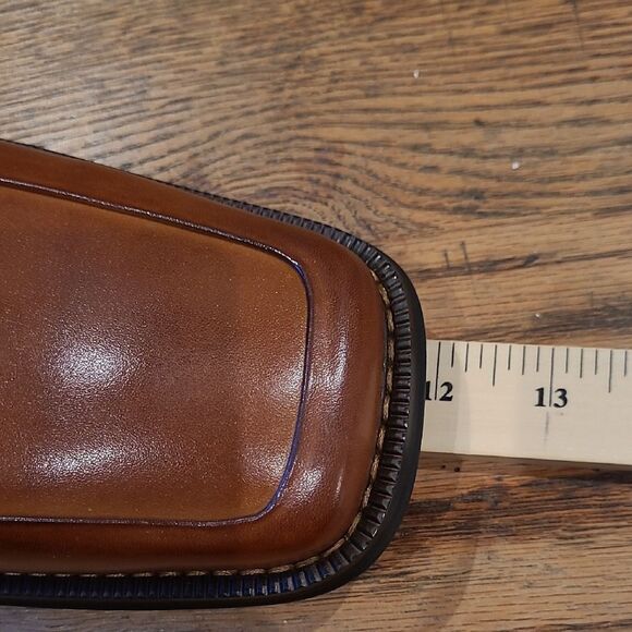 Men's Brown Leather Dress Shoes - Picture 3 of 11